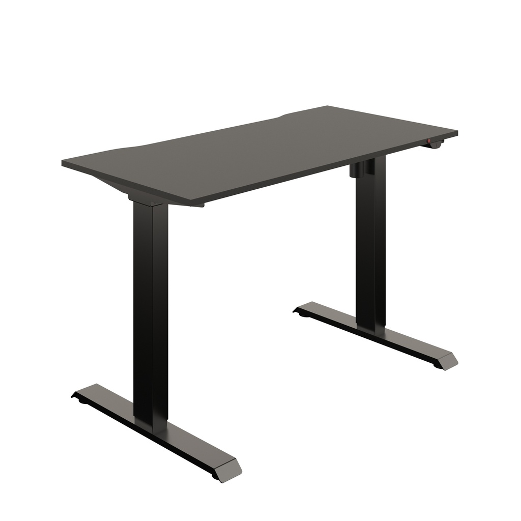 Okoform Heated Single Motor Height Adjustable Desk (FSC) | 1200X600 | Black/Black | 