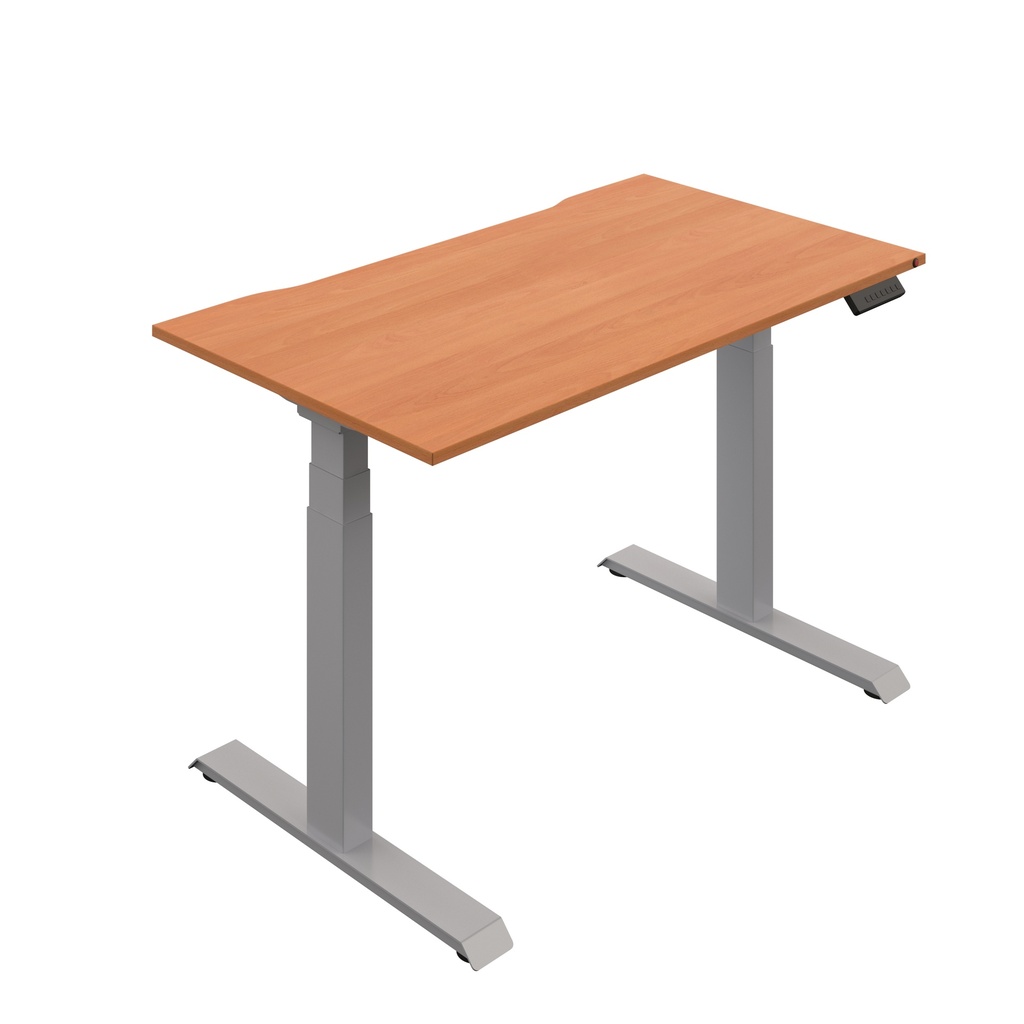 Okoform Heated Dual Motor Height Adjustable Desk (FSC) | 1400X800 | Beech/Silver | 