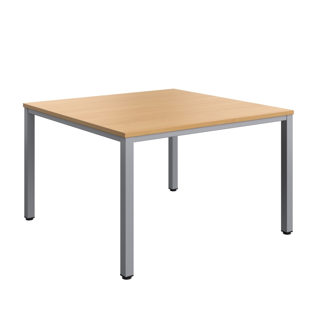 Fraction Infinity Square Meeting Table (FSC) | 1200 X 1200 | Ellmau Beech/Silver