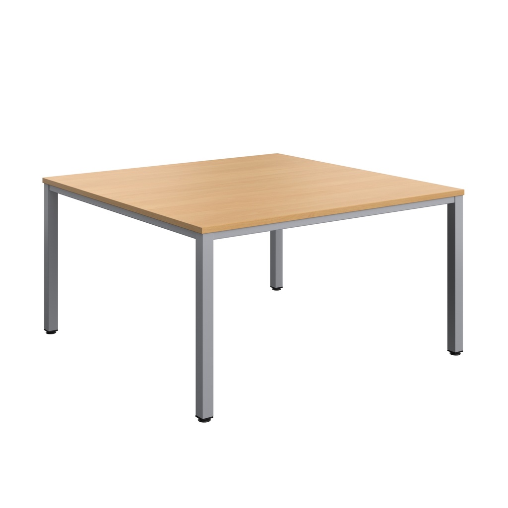 Fraction Infinity Square Meeting Table (FSC) | 1400 X 1400 | Ellmau Beech/Silver