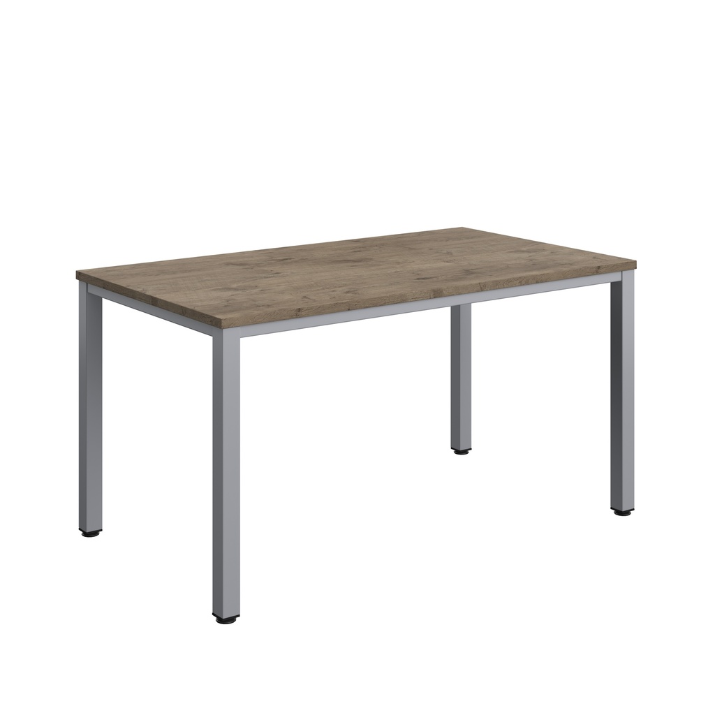 Fraction Infinity Rectangular Meeting Table (FSC) | 1400 X 800 | Grey Nebraska Oak/Silver