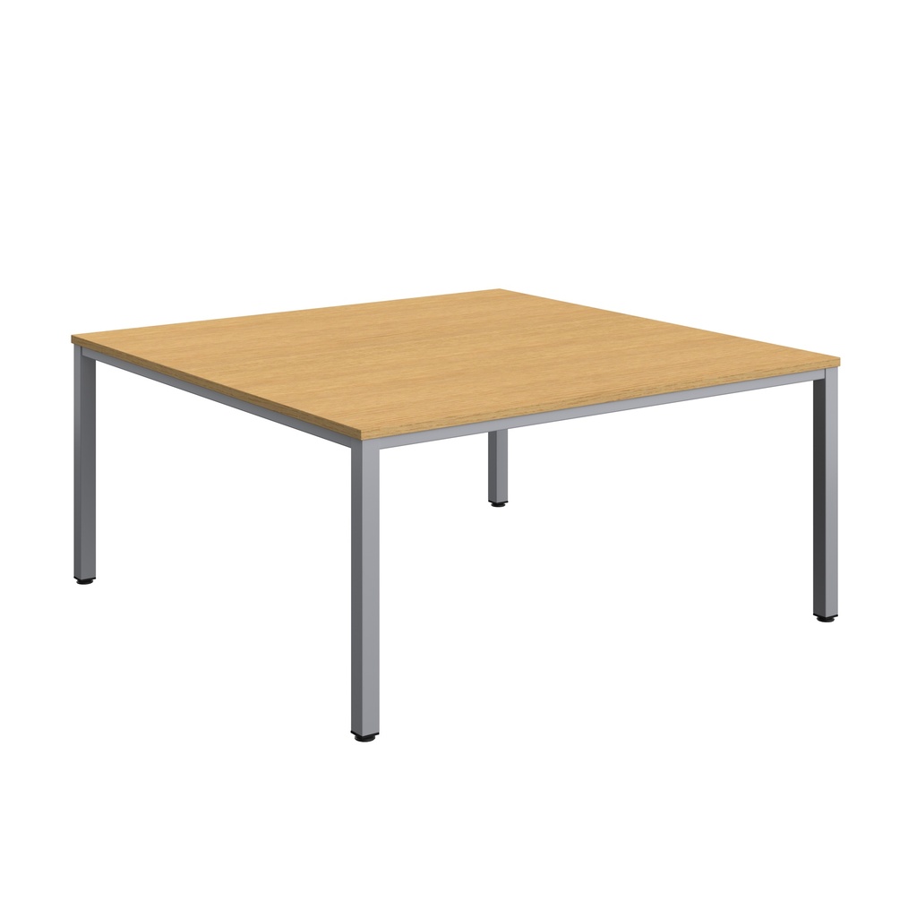 Fraction Infinity Square Meeting Table (FSC) | 1600 X 1600 | Sorano Oak/Silver