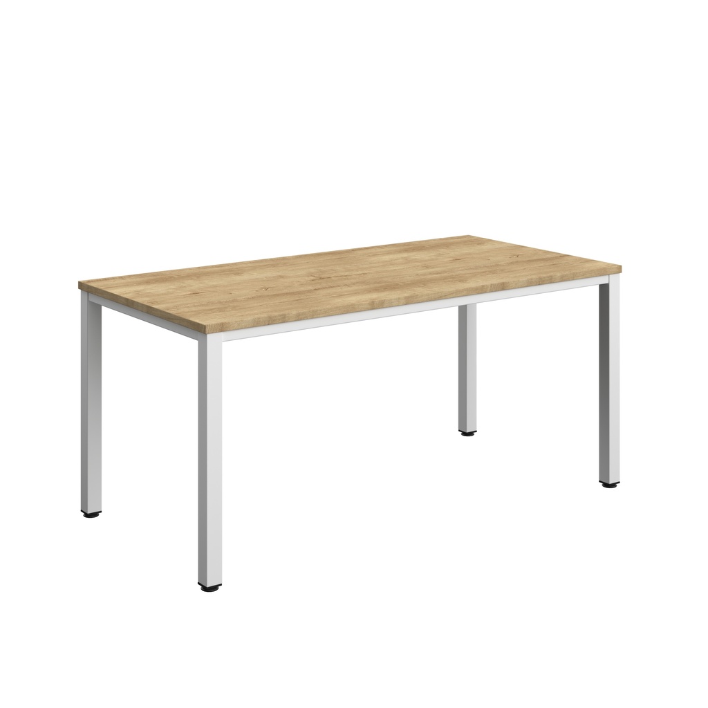 Fraction Infinity Rectangular Meeting Table (FSC) | 1600 X 800 | Natural Nebraska Oak/White