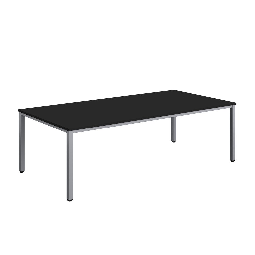 Fraction Infinity Rectangular Meeting Table (FSC) | 2400 X 1200 | Black/Silver