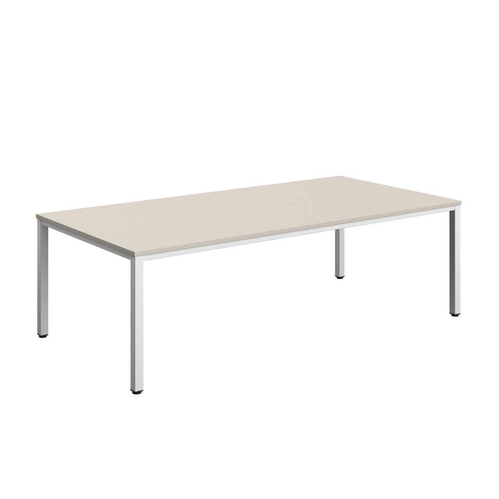 Fraction Infinity Rectangular Meeting Table (FSC) | 2400 X 1200 | Grey/White