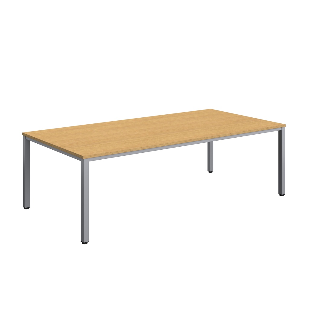 Fraction Infinity Rectangular Meeting Table (FSC) | 2400 X 1200 | Sorano Oak/Silver