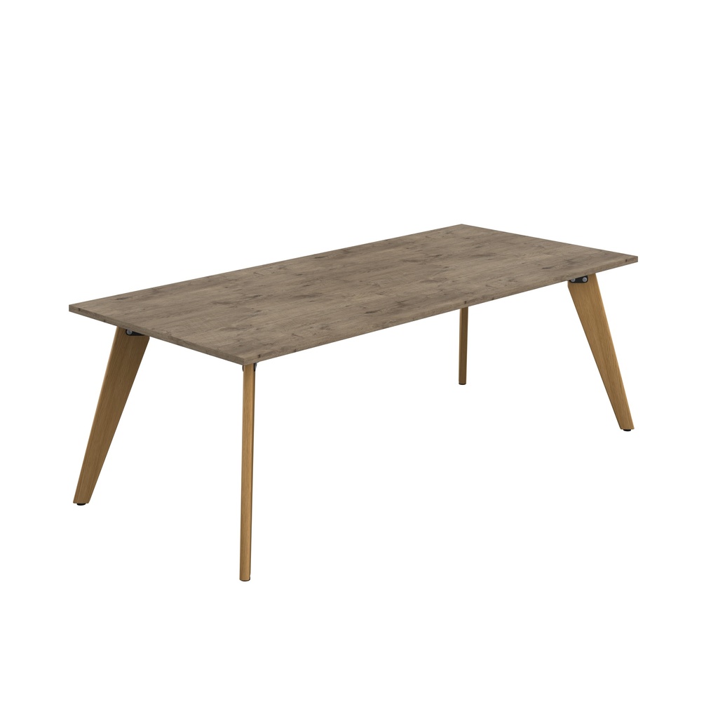 Plateau Rectangular Table (FSC) | 2200 X 1000 | Grey Nebraska Oak