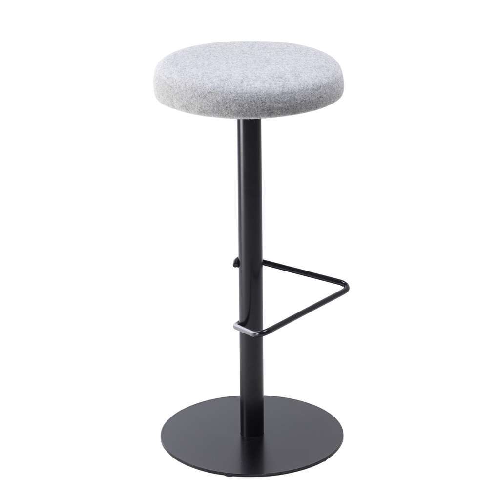 Contract High Black Frame, Wire Footrest Plain Top Stool Unlimited Band 2