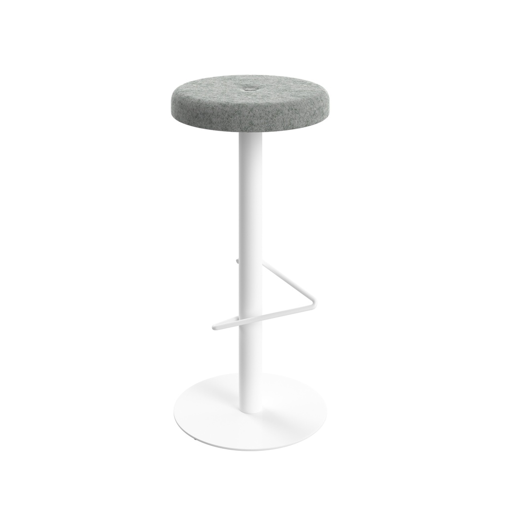 Contract High White Frame, Wire Footrest Button Top Stool Unlimited Band 3