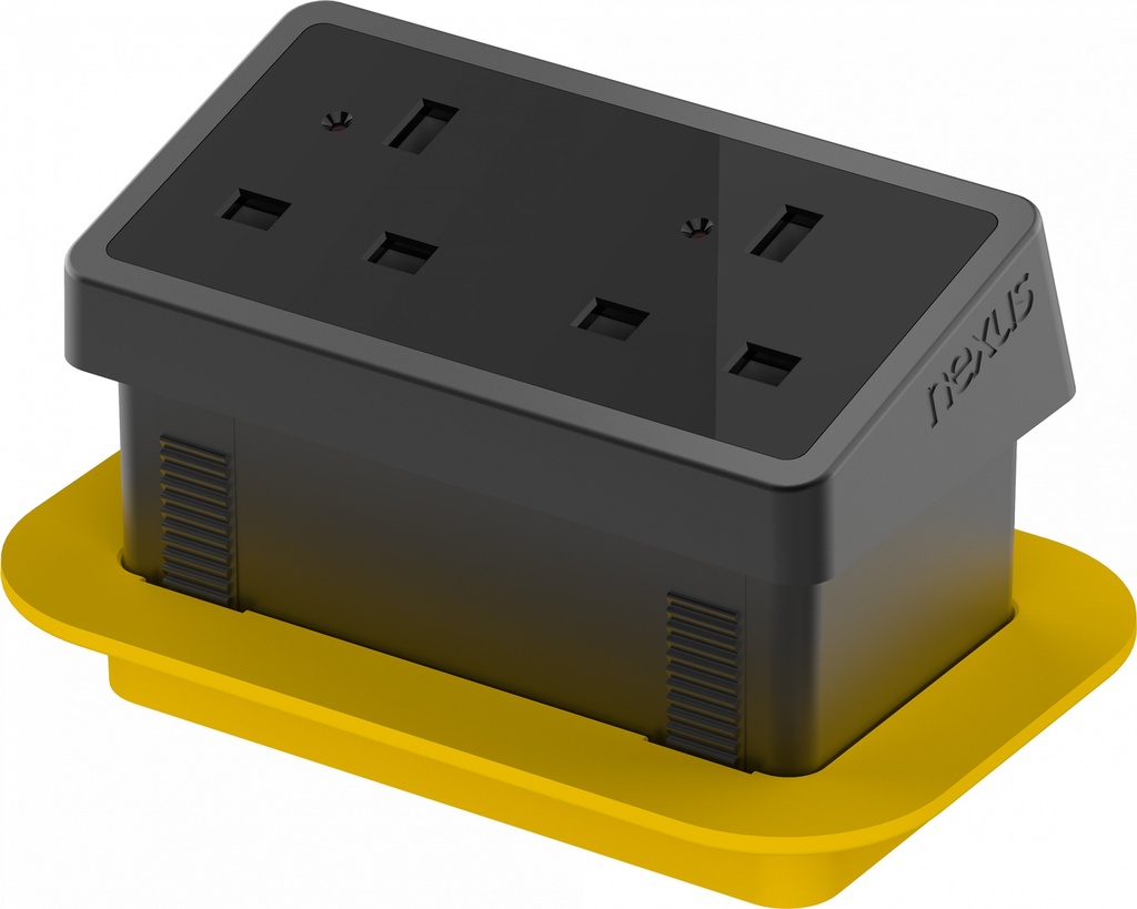 In-Desk Power Module 2X 240V Uk
Sockets Black Housing Black Veneer