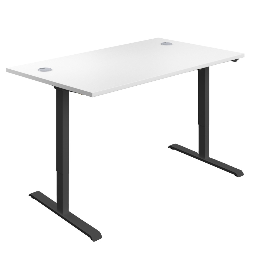 Economy Single Motor Sit Stand Desk (FSC) | 1200 X 800 | White/Black | 