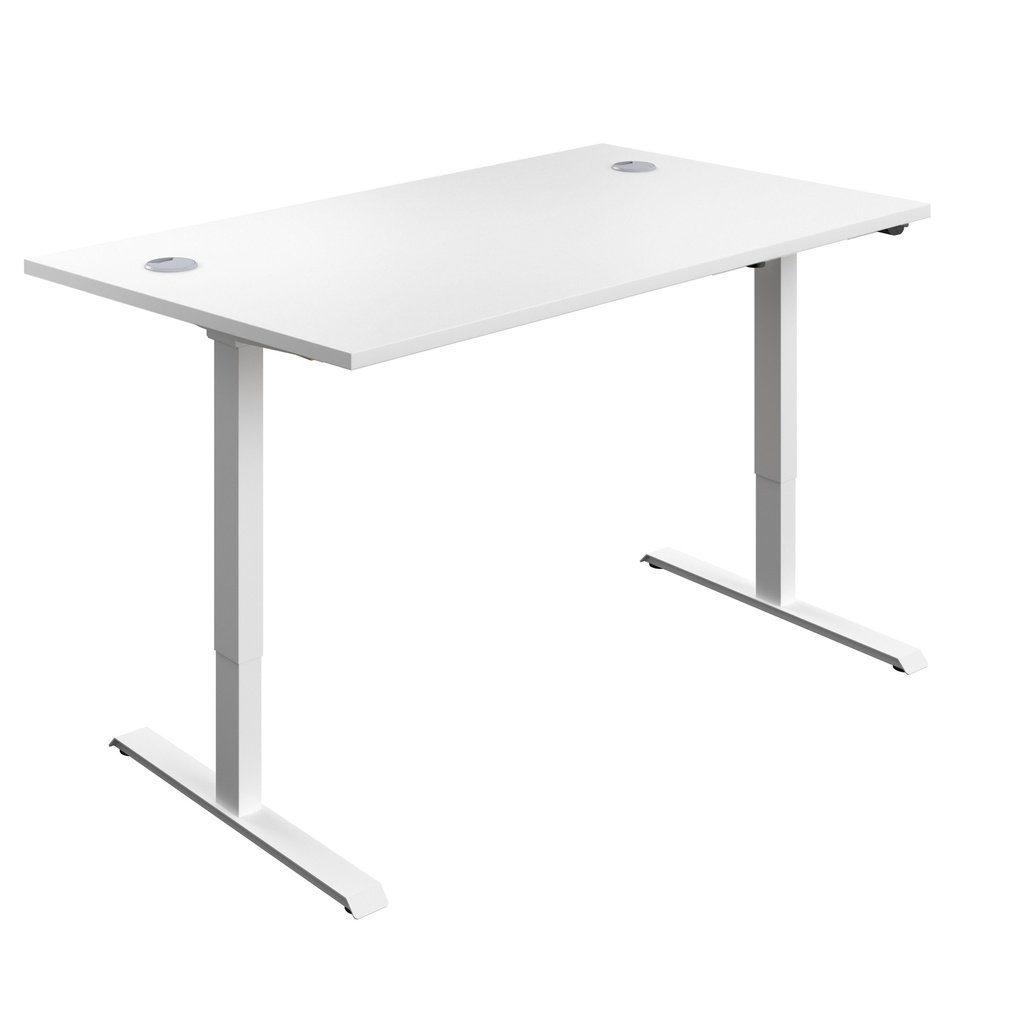 Economy Single Motor Sit Stand Desk (FSC) | 1200 X 800 | White/White | 