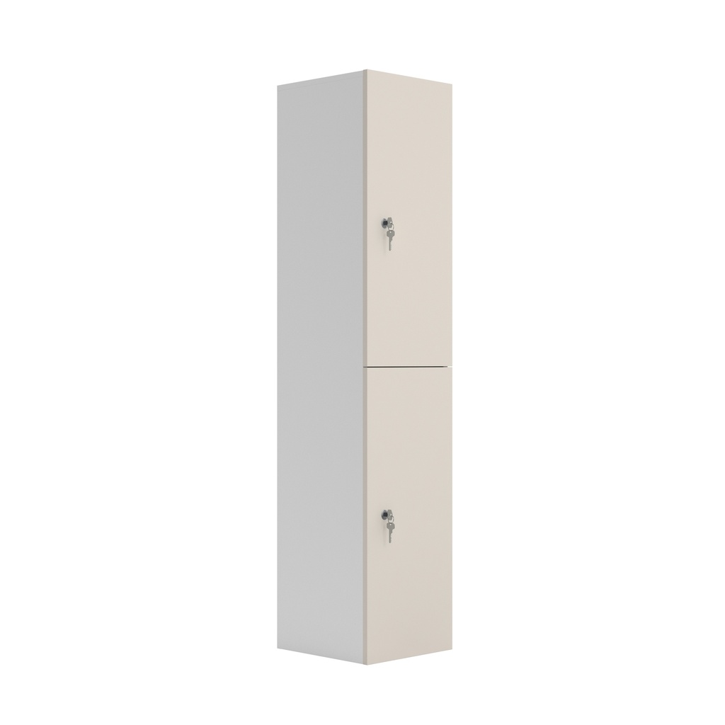 Wooden Locker (FSC) | 2 Doors | Grey