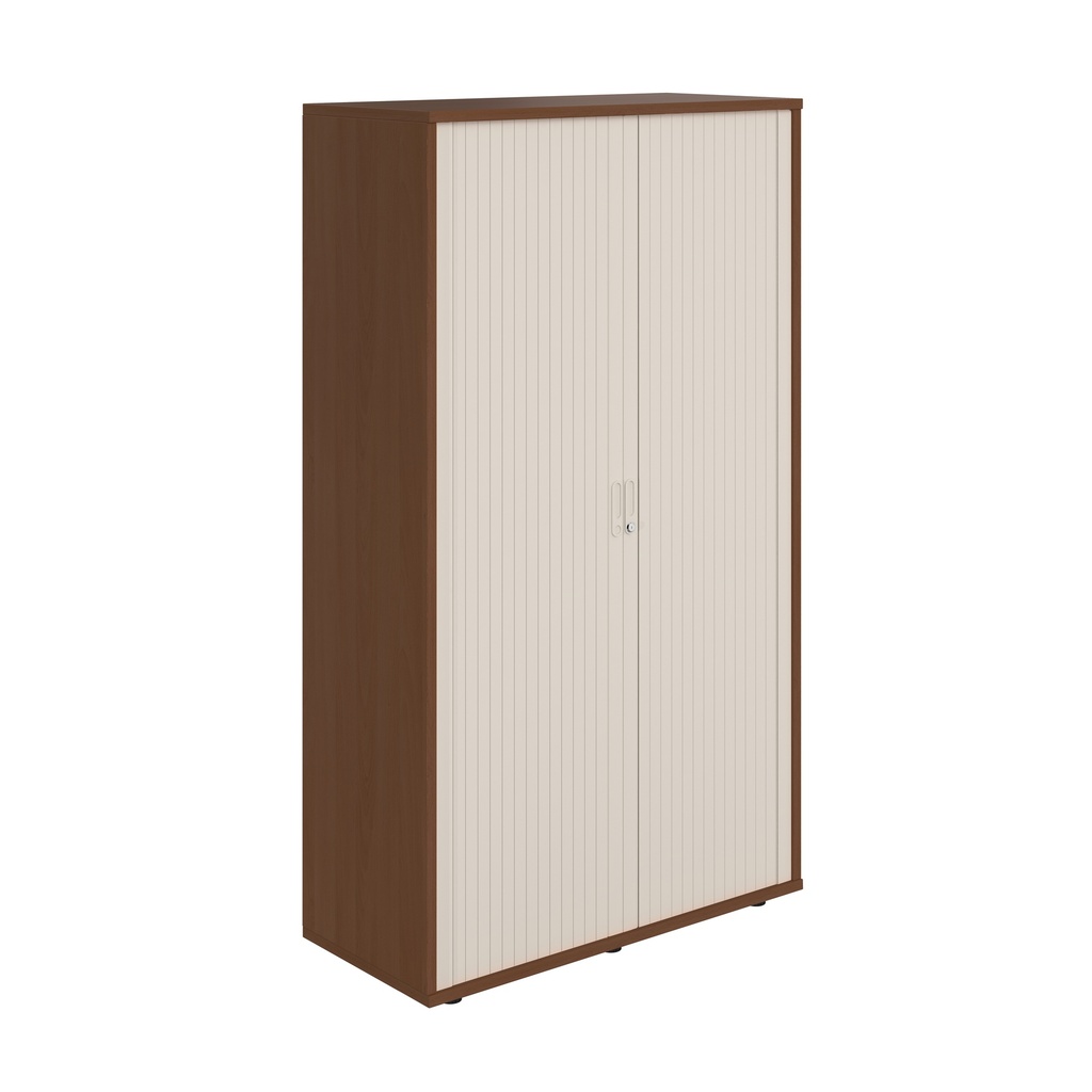 Wooden Side Opening Tambour (FSC) | 2 Metre Tall | Dark Walnut | 