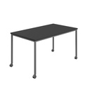 Titan Mobile Rectangular Table (FSC) | 1600 X 600 | Anthracite/Black