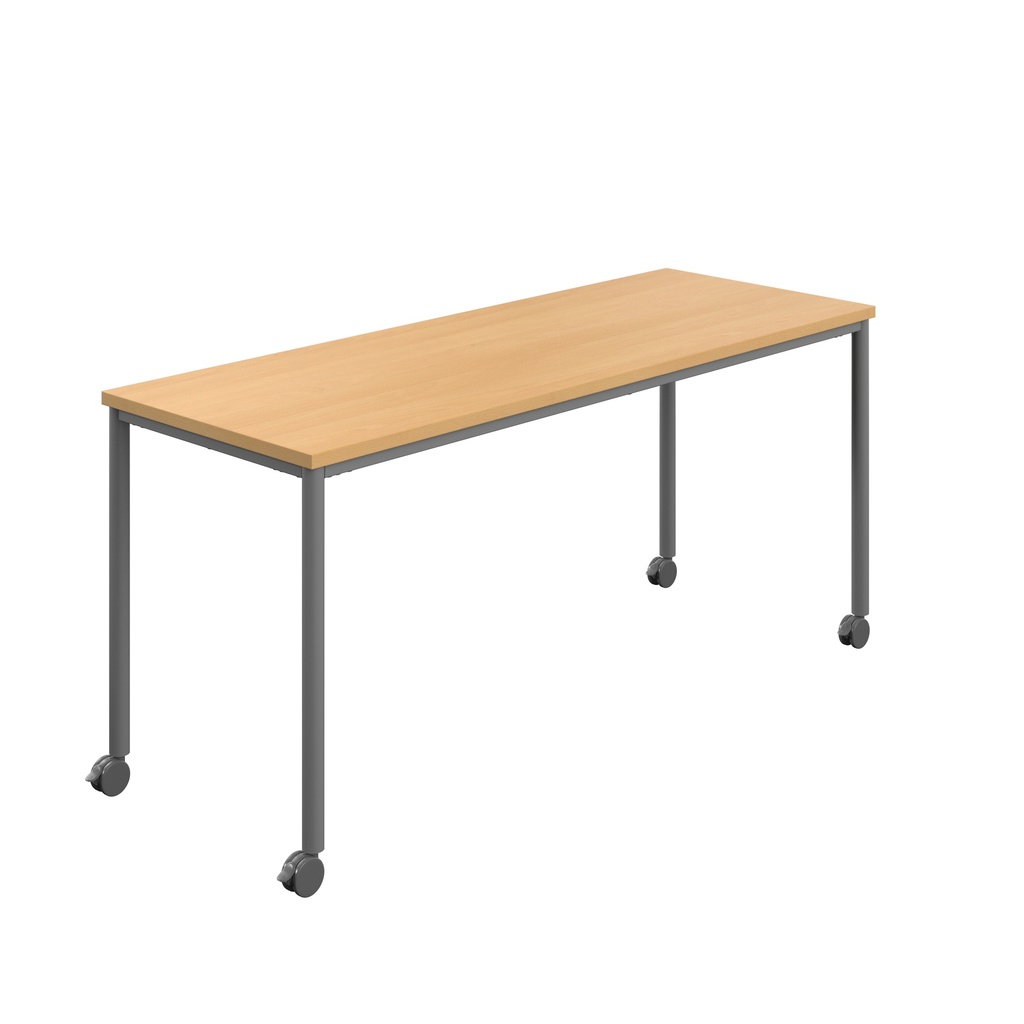 Titan Mobile Rectangular Table (FSC) | 1600 X 800 | Anthracite/Ellmau Beech