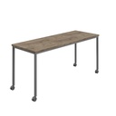 Titan Mobile Rectangular Table (FSC) | 1600 X 800 | Anthracite/Grey Nebraska Oak