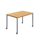 Titan Mobile Rectangular Table (FSC) | 1400 X 600 | Anthracite/Sorano Oak