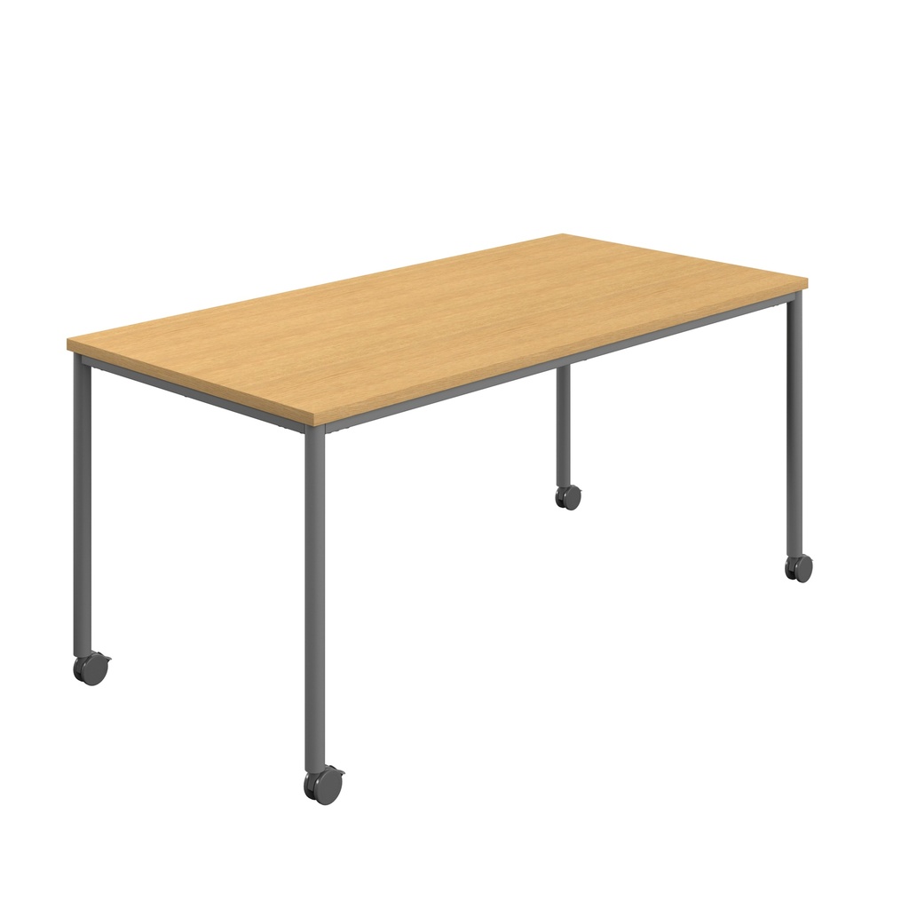 Titan Mobile Rectangular Table (FSC) | 1400 X 800 | Anthracite/Sorano Oak