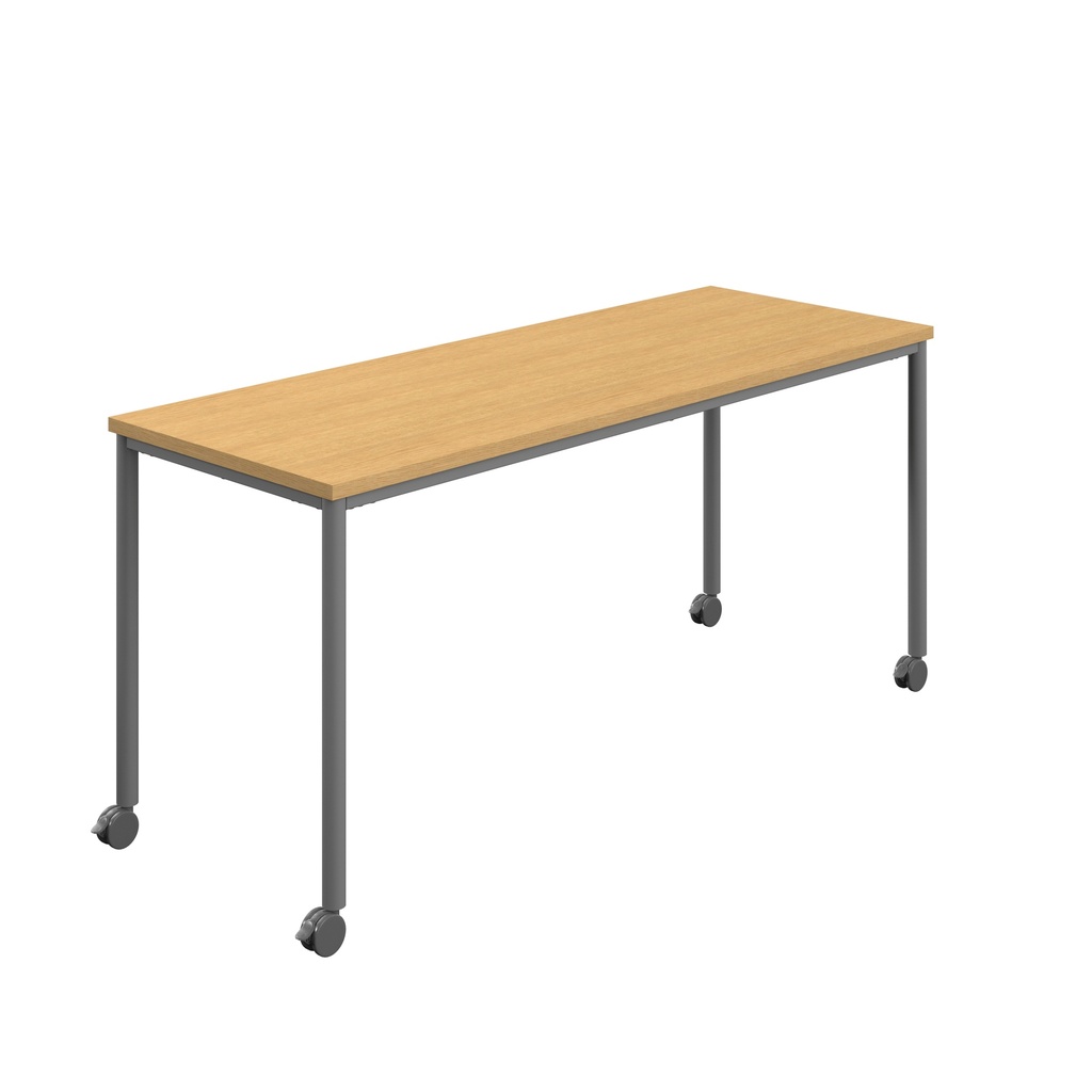 Titan Mobile Rectangular Table (FSC) | 1600 X 800 | Anthracite/Sorano Oak