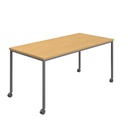 Titan Mobile Rectangular Table (FSC) | 1800 X 800 | Anthracite/Sorano Oak