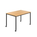 Titan Mobile Rectangular Table (FSC) | 1400 X 600 | Black/Ellmau Beech