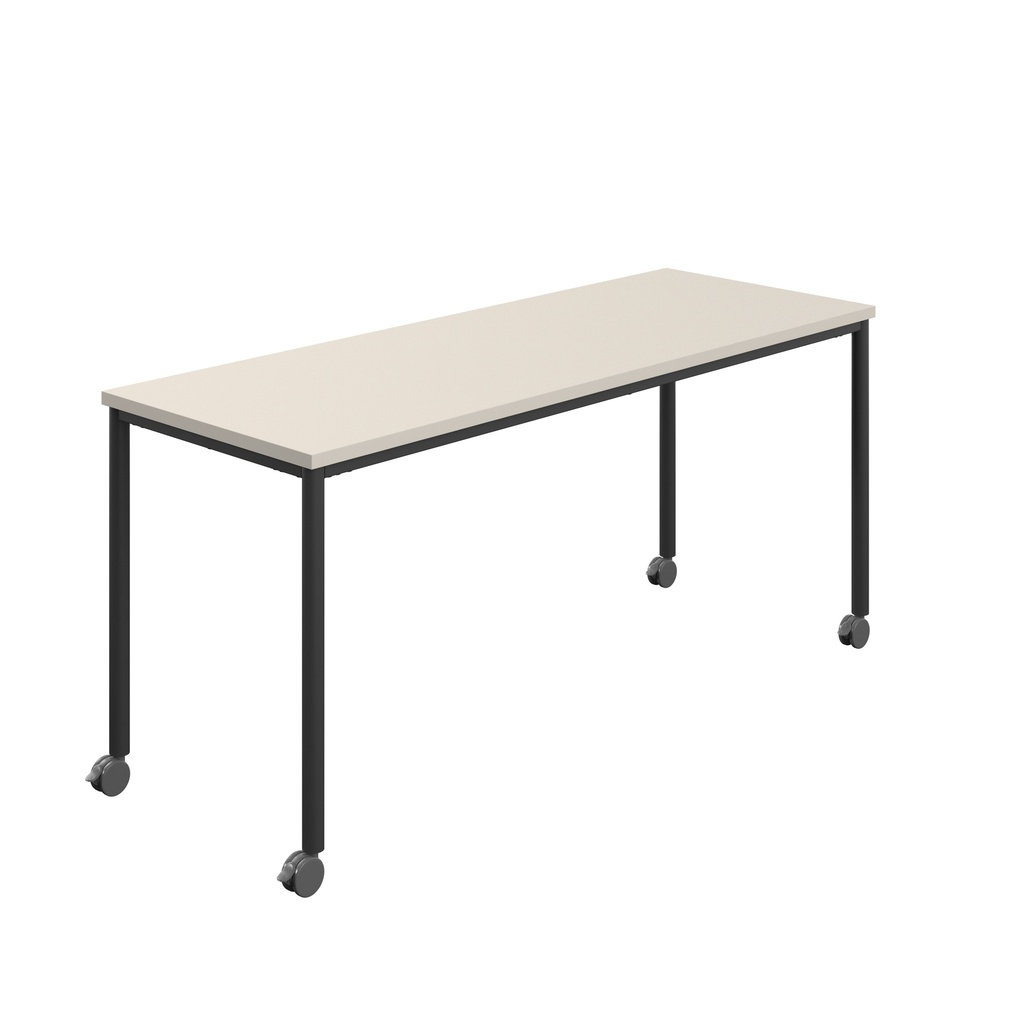 Titan Mobile Rectangular Table (FSC) | 1600 X 800 | Black/Grey