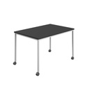 Titan Mobile Rectangular Table (FSC) | 1400 X 600 | White/Black