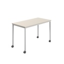 Titan Mobile Rectangular Table (FSC) | 1200 X 600 | White/Grey