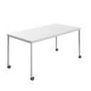 Titan Mobile Rectangular Table (FSC) | 1400 X 800 | White/White