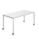 Titan Mobile Rectangular Table (FSC) | 1800 X 800 | White/White