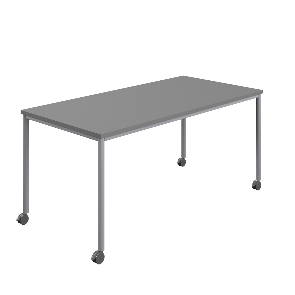 Titan Mobile Rectangular Table (FSC) | 1800 X 800 | Silver/Anthracite