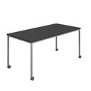 Titan Mobile Rectangular Table (FSC) | 1400 X 800 | Silver/Black