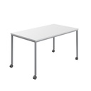 Titan Mobile Rectangular Table (FSC) | 1600 X 600 | Silver/White