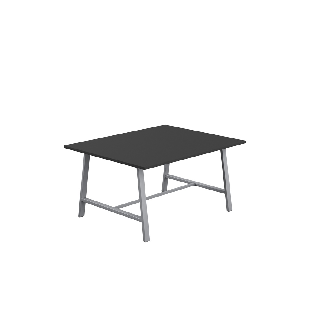 Titan Low Maker Rectangular Table (FSC) | 1500 X 1000 | Silver/Black