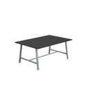 Titan Low Maker Rectangular Table (FSC) | 1800 X 1000 | Silver/Black