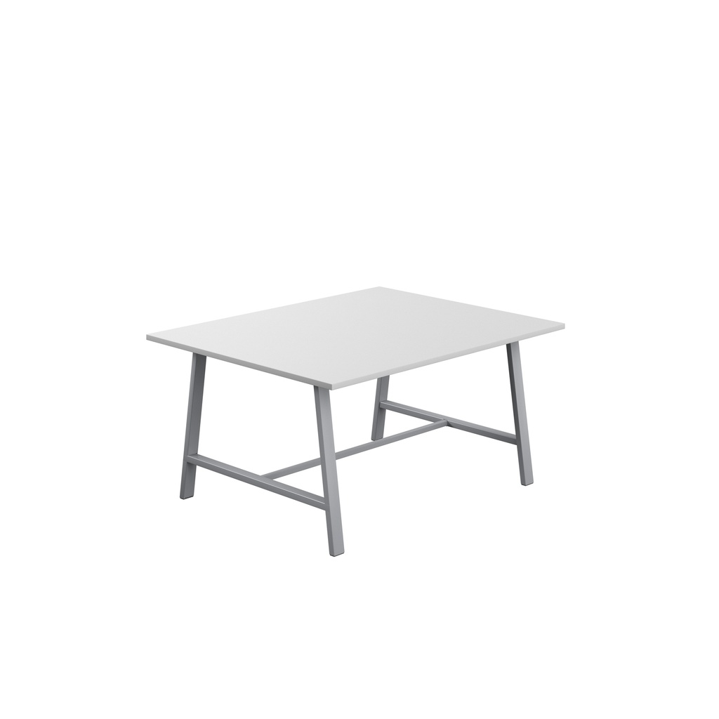 Titan Low Maker Rectangular Table (FSC) | 1500 X 1000 | Silver/White