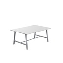 Titan Low Maker Rectangular Table (FSC) | 1800 X 1000 | Silver/White