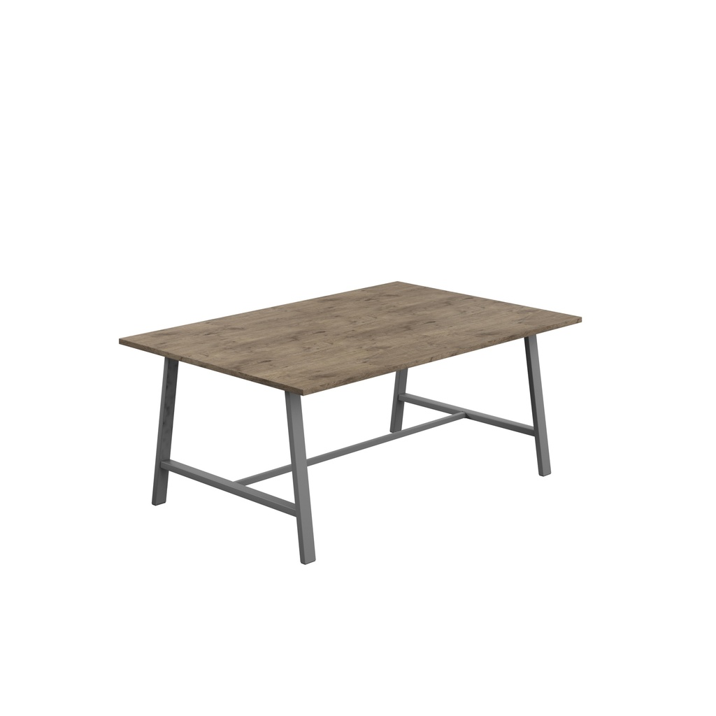 Titan Low Maker Rectangular Table (FSC) | 1800 X 1000 | Anthracite/Grey Nebraska Oak