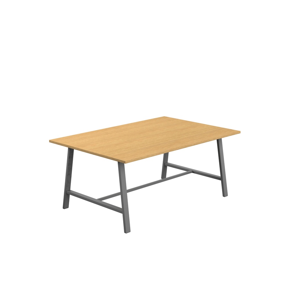 Titan Low Maker Rectangular Table (FSC) | 1800 X 1000 | Anthracite/Sorano Oak