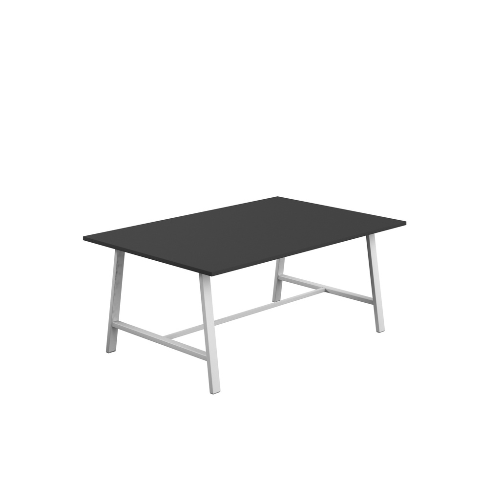 Titan Low Maker Rectangular Table (FSC) | 1800 X 1000 | White/Black