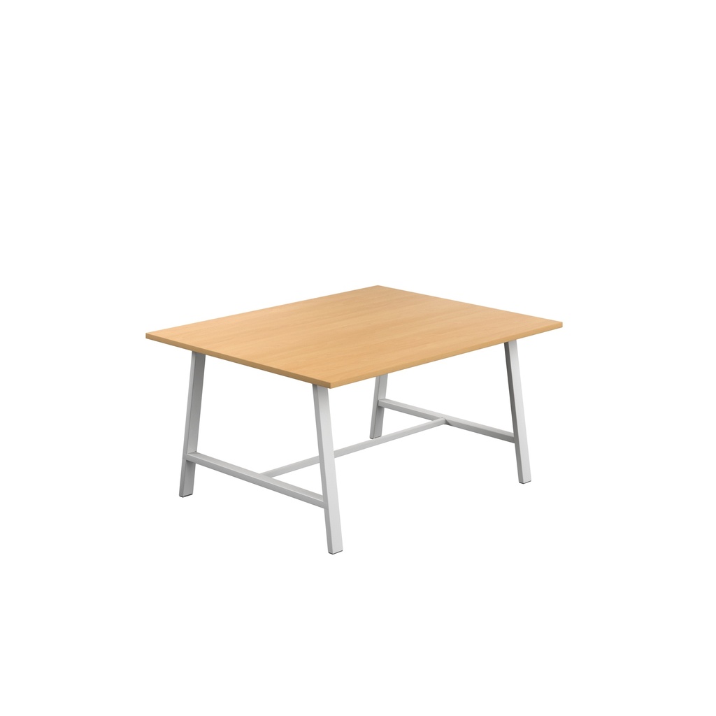 Titan Low Maker Rectangular Table (FSC) | 1500 X 1000 | White/Ellmau Beech