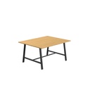 Titan Low Maker Rectangular Table (FSC) | 1500 X 1000 | Black/Sorano Oak