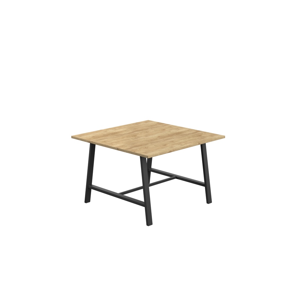 Titan Low Maker Rectangular Table (FSC) | 1200 X 1000 | Black/Natural Nebraska Oak