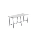 Titan High Maker Rectangular Table (FSC) | 1200 X 1000 | Silver/White