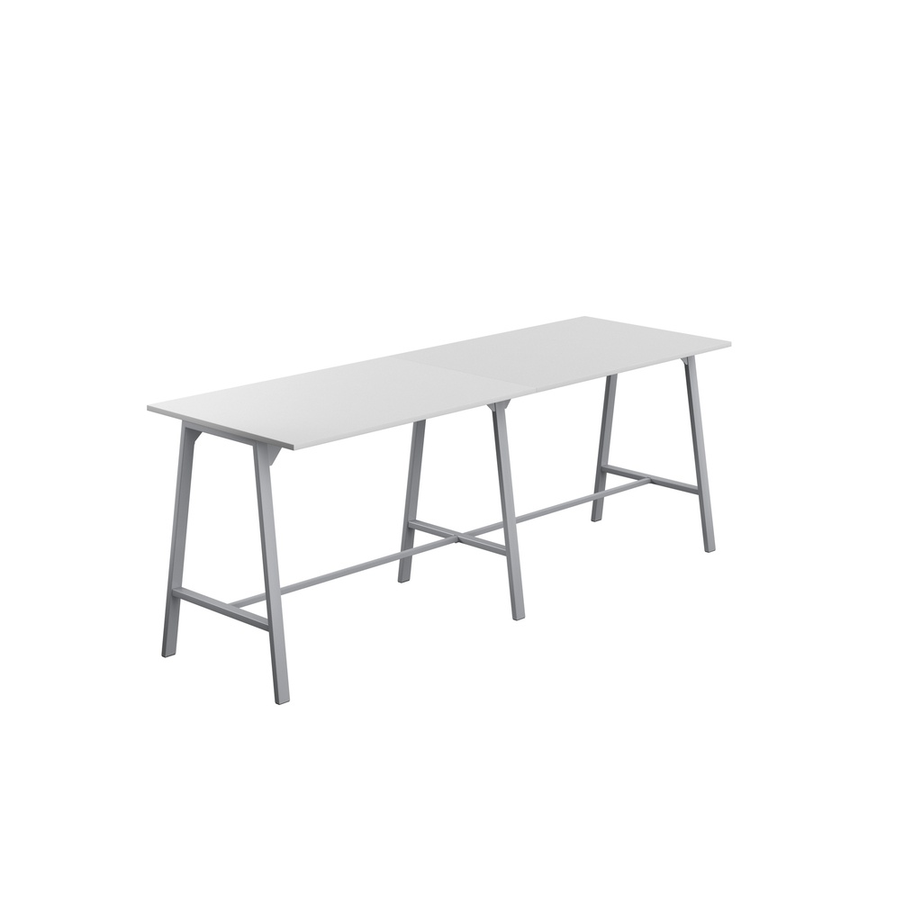 Titan High Maker Rectangular Table (FSC) | 1500 X 1000 | Silver/White