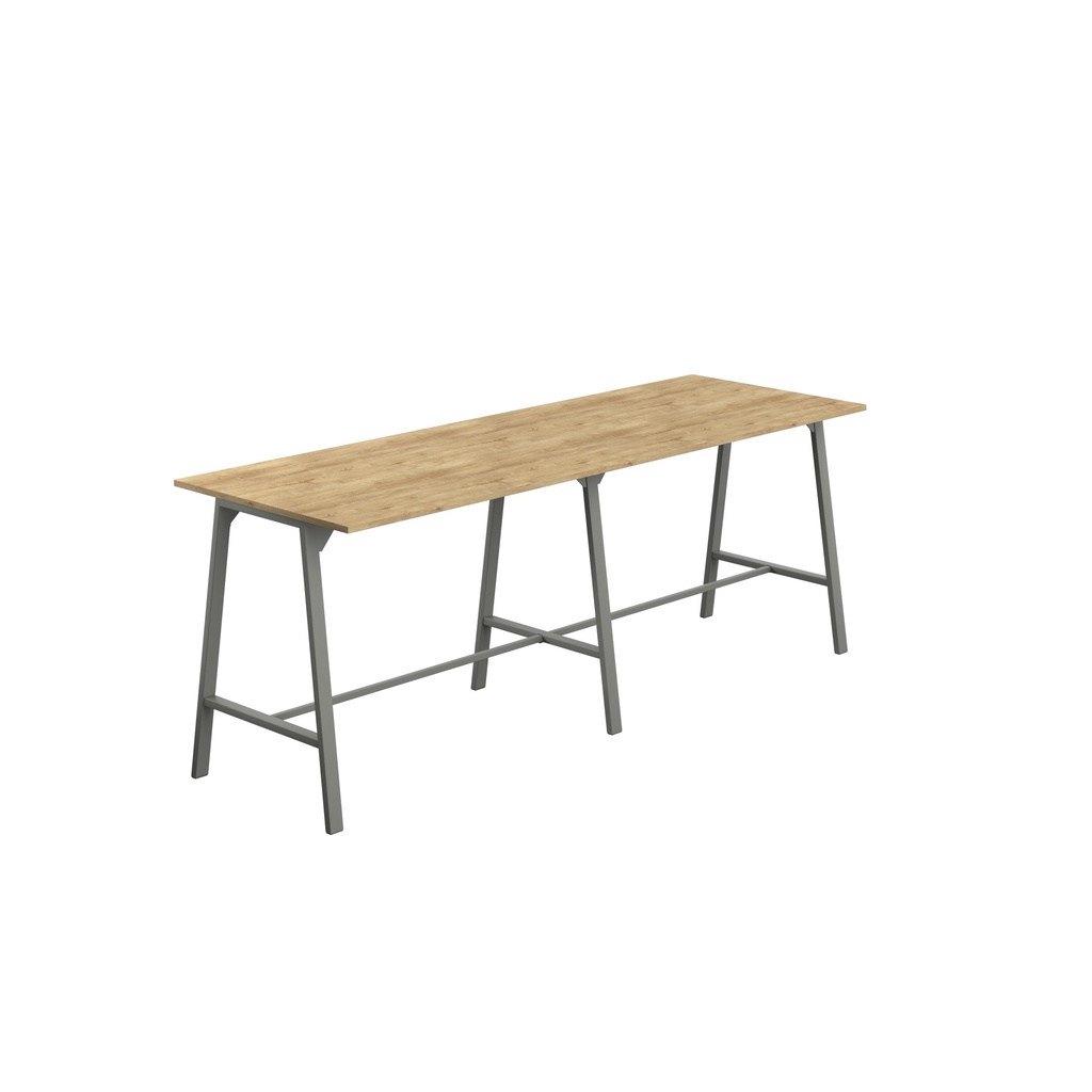 Titan High Maker Rectangular Table (FSC) | 1500 X 1000 | Anthracite/Natural Nebraska Oak