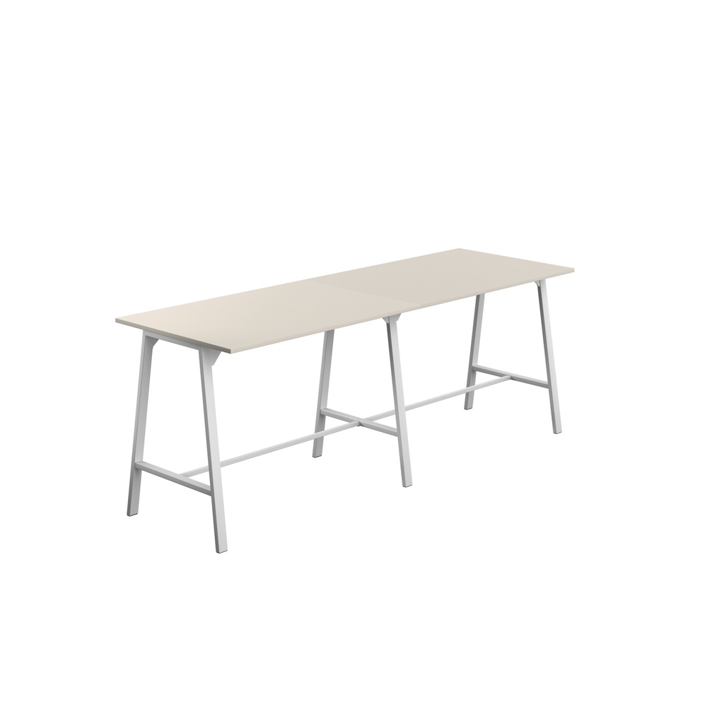 Titan High Maker Rectangular Table (FSC) | 1500 X 1000 | White/Grey