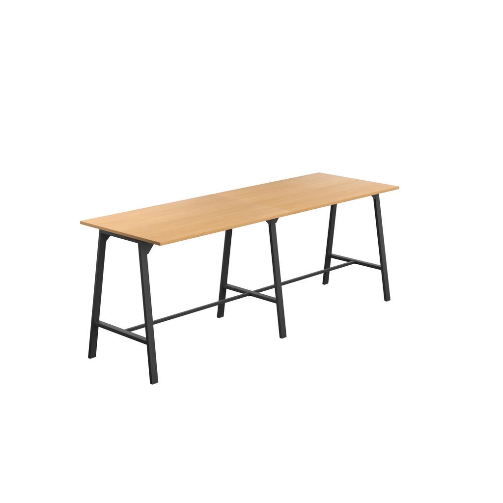 Titan High Maker Rectangular Table (FSC) | 1500 X 1000 | Black/Ellmau Beech