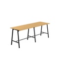 Titan High Maker Rectangular Table (FSC) | 1500 X 1000 | Black/Sorano Oak